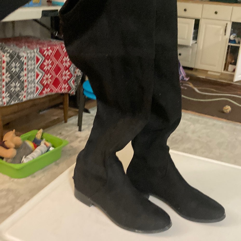 Steve Madden Odessa black over the knees boots zipper at ankle